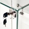 GlasFlength Decorative Storage Cabinets Glass Display Cabinet Lockable Cabinet Clear Tempered Cabinet for Living Room, Black, 30.91"*13.58"*34.17" - 4 of 4