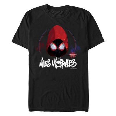 Men's Marvel: Spider-Man: Into the Spider-Verse Hooded Miles  T-Shirt - Black - 2X Big Tall