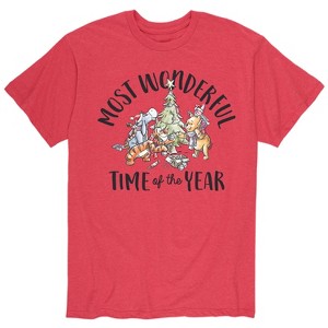 Men's - Winnie the Pooh - Christmas Most Wonderful Time of the Year Short Sleeve Graphic T-Shirt - 1 of 4