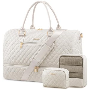 Generic Travel Duffle Bag for Women, Weekender Overnight Bag with Shoe - 1 of 4