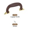Unique Bargains PU Leather Vintage Luggage Handles Replacement with Screws - 3 of 4