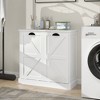 Sevobal Bathroom Storage Cabinets, Floor Organizer with Flip Drawers, Freestanding Storage for Bathroom, White, 31.49"*13.71"*30.7" - 2 of 4