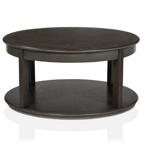 Lusk Wooden Coffee Table Gray Homes, Gray Wood Circle Coffee Table