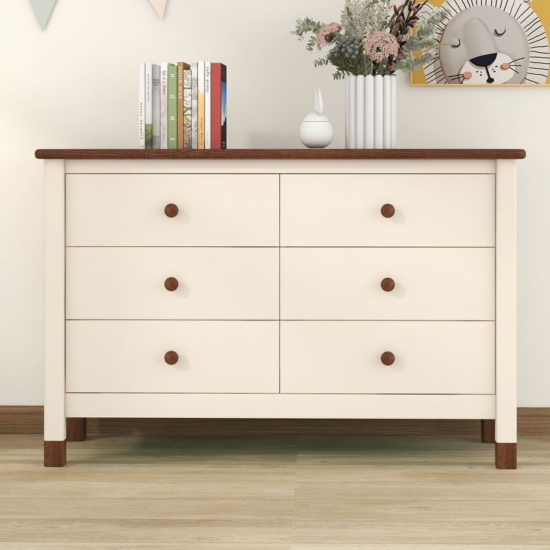 Mordern Wooden Storage Dresser with 6 Drawers,Storage Cabinet for Bedroom - ModernLuxe, 1 of 13