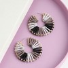 SOHI Women's Gold Beaded Hoop Earrings - 2 of 3