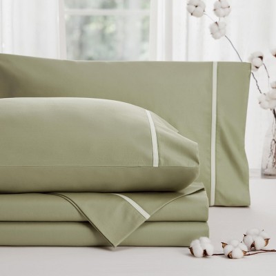 100% Cotton Sheets Set - 500 Thread Count Cotton Sateen Bedsheets, Luxury Hotel Quality, Soft & Breathable Bedsheets, 16" Deep Pocket, 4-Piece, Includ