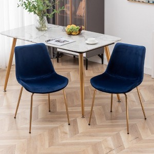 NicBex Set of 2 Modern Upholstered Dining Chair with Metal Frame,Velvet Armless Chairs for Kitchen,Living Room - 1 of 4