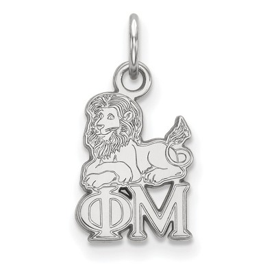 Black Bow Jewelry Sterling Silver Phi Mu Greek Life Extra Small Pendant