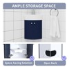 Corner Vanity and Sink Combo, Wall Mounted Floating Storage Cabinet with Door, Bathroom Furniture - 4 of 4