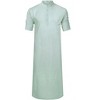 Men's Kaftan Robe Long Sleeve Thobe Button Down Henley Casual Side Split Gown Shirt - 3 of 4