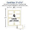 Avery Printable Tent Cards, 2" x 3.5", White with Metallic Gold Borders 80 Blank Place Cards for Laser or Inkjet Printers (3328) - 4 of 4