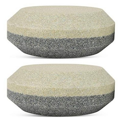 Impresa Axe Sharpening Puck & Tool Sharpener Pack of 2 280 & 120 Grit, Dual Grit Whetstone Puck Blade Sharpener for Garden Tools