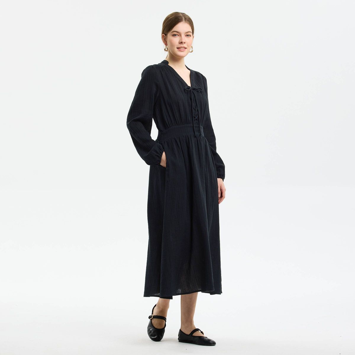 Women's Puff Long Sleeve Maxi Dress - Universal Thread™