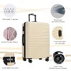 3 Pieces Luggage Sets Travel Suitcase with Double Spinner 8 Wheels TSA Lock Silent-Running Lightweight Hardshell Suitcase 20'' 24'' 28'' - 2 of 4