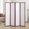 KWPZQEB 4 Panel Room Divider, Oriental Shoji Screen, 72" Folding Privacy Screen, Freestanding Wall Decorative Privacy Screen for Living Room - 2 of 4