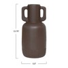 Storied Home Ceramic Vase with Handles, Matte Brown - 2 of 3
