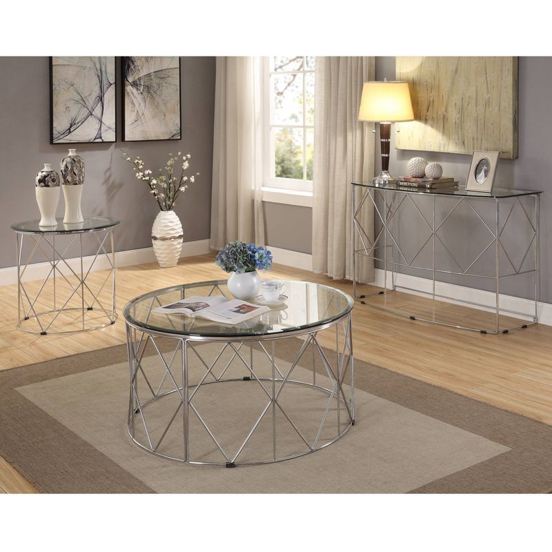 Relm Glass Top End Table Chrome - miBasics, 5 of 6