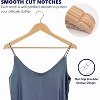 Paaaawaters 30 Pack Wooden Coat Hangers, Natural Wood Suit Hangers with Non Slip Pant Bar, Clothes Hangers for Shirts - 3 of 4