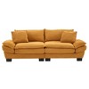 Corduroy Sofa Sleeper Couch Loveseat Sofa with Pillows Comfy Upholstered Deep Seat Sofa for Bedroom,Living Room,Apartment,Office,Dorm-Yellow Corduroy - 2 of 4