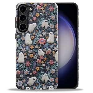 BONGEEK Case Compatible with Samsung Galaxy S23 Plus,Scratch Resistant Hybrid 2-Layer Hard Shell Bright Phone Case, Floral - 1 of 4