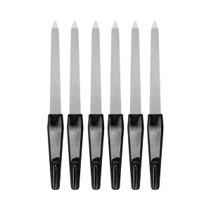 Unique Bargains Double-sided Stainless Steel Nail Files 6 Pcs - 1 of 4