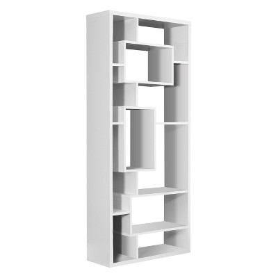 Monarch Specialties Bookshelf Bookcase Etagere 72InchH Office Bedroom Laminate White Contemporary Modern