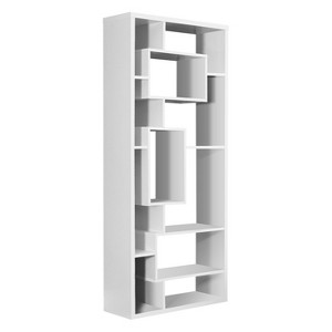 Monarch Specialties Bookshelf Bookcase Etagere 72InchH Office Bedroom Laminate White Contemporary Modern - 1 of 4