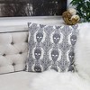 TopComfy Support Pillow Gothic Damask Skull Throw Pillow for Gothic and Halloween Decor, Gray, 17"*17"*10" - 2 of 4