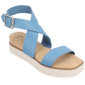 Journee Collection Womens Havalee Buckle Platform Sandals - 1 of 4