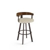 Amisco Lars Upholstered Counter Height Barstool Cream/Dark Brown: Solid Wood Backrest, Steel Frame, Polyester Upholstery - 4 of 4