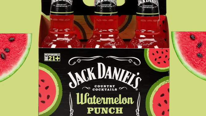 Jack Daniel&#39;s Watermelon Punch Country Cocktails - 6pk/10 fl oz Bottles, 2 of 8, play video