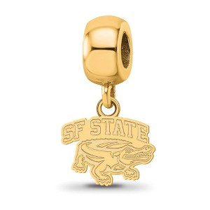 Black Bow Jewelry 14k Yellow Gold Plated Sterling Silver San Francisco State Gators NCAA Bead Charm - 1 of 4