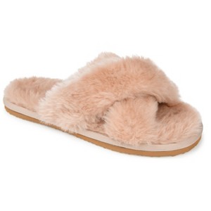 Journee Collection Womens Winkk Comfort Insole Slip On Slide Open Toe Slippers - 1 of 4