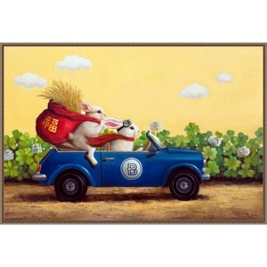 Amanti Art Family Drive by Lucia Heffernan Framed Canvas Wall Art - 1 of 4