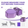 phiestina Cat Carrier, Detachable Pet Carrier, Airline Approved Foldable Expandable Travel Pet Bag, Soft Side Small Dog Cat Bed, Purple - 2 of 4