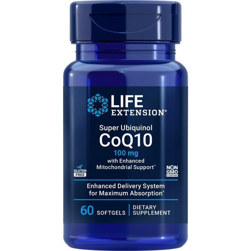 Life Extension Super Ubiquinol CoQ10 with Enhanced Mitochondrial Support 100mg  -  60 Softgel, 1 of 3