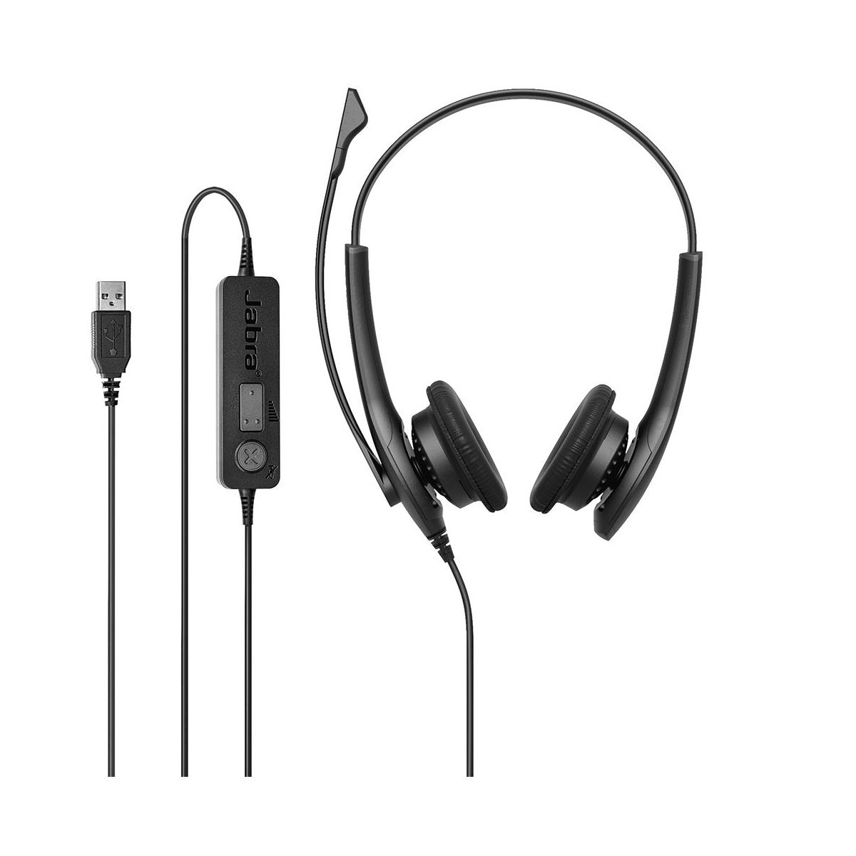 Jabra Biz 1100 EDU Duo USB Wired Headset Black - thumbnail 5