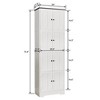 SKRAN 72.4" H Tall Storage Cabinet with 8 Doors and 4 Shelves, Wall Storage Cabinet for Living Room, Kitchen, Office, Bedroom, Bathroom - 3 of 4