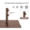 Costway 10ft Solar Lights Patio Umbrella Outdoor W/ 50 LBS Movable Umbrella Stand Red - 4 of 4