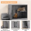 Litter Box Enclosure with Platform - Double Layer Hidden Furniture Modern Villa Cat House with Ladder, Large Cats Cabinet Indoor Washroom Cat House - 3 of 4