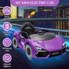 12V Kids Ride On Car with Remote Control, Battery Powered Sports Car Toy with Dual 25W Motors, Spring Suspension, Headlight, Music for Toddler 3+ - 4 of 4