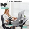 Panergy 10000mAh Clip On Fan, 42H Run, Quiet & Auto Oscillating Table Fan, Rechargeable with 4 Powerful Speeds, Desk Fan Sturdy Clamp - 2 of 4