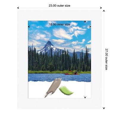 Basic White Wood Wall Picture Frame 18x22 Inch