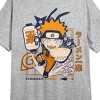 Naruto Shippuden Naruto With Ichiraku Ramen Crew Neck Short Sleeve Athletic Heather Women's Night Shirt - 2 of 2