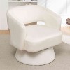 CAVINAS Velvet Fabric Swivel Accent Chair with Shoulder-Blade-High Backrest,Upholstered Swivel Arm Chairs,Reading Chairs for Living Room - 2 of 4