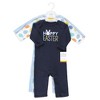 Hudson Baby Infant Boy Cotton Coveralls, Boy Hoppy Easter - image 2 of 4