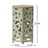 Small Metal Bedside Table,Boho Hollow Side Table,Hexagon Metal Side Table,TV Cabinet Decor Side Table,Iron Accent Tables Set Of 2-Cuddlewood - 4 of 4