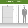 PexFix 72 in. x 47 in. Metal Freestanding Privacy Screen Garden Fence For Deck Patio Balcony Outdoor Privacy Panel with Snowflake Cutouts Green - 4 of 4