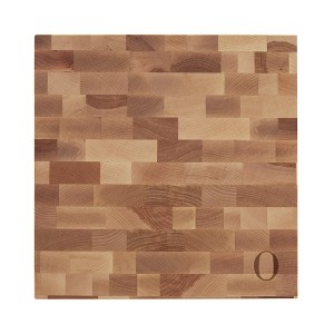 Personalization Mall Initial Personalized Butcher Block Cutting Board, 12" x 12" - 1 of 1