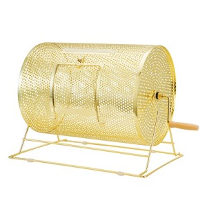 VEVOR Raffle Drum, Holds 5000 Tickets or 200 Ping Pong Balls, Metal Lottery Spinning Drawing with Wooden Turning Handle - 1 of 4